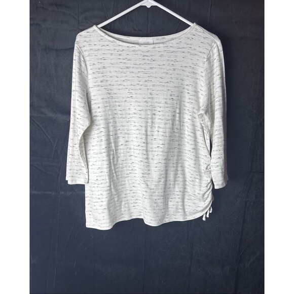 Pure Jill Womens Medium Long Sleeve Soft‎ Gathered On One Side Top - Picture 1 of 6